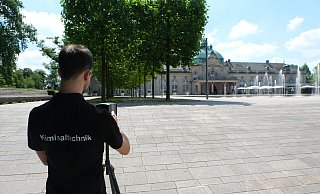 Kriminaltechniker machten am Anfang der Woche dreidimensionale Fotoaufnahmen vom Tatort vor dem Kaiserpalais. - Ulf Hanke Kriminaltechniker machten am Anfang der Woche dreidimensionale Fotoaufnahmen vom Tatort vor dem Kaiserpalais. - Ulf Hanke