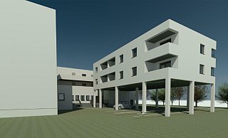 Hinter dem Friedrich-Ebert-Haus entsteht dieser Neubau mit Wohnungen. - Freie Scholle Hinter dem Friedrich-Ebert-Haus entsteht dieser Neubau mit Wohnungen. - Freie Scholle