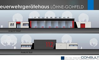 So soll das neue Feuerwehrhaus in Gohfeld am Tichelbrink aussehen. - Markus Fischer So soll das neue Feuerwehrhaus in Gohfeld am Tichelbrink aussehen. - Markus Fischer