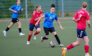 Arminias B-Juniorinnen (in blau) besiegten in der Westfalenliga den TuS Recke. - Andreas Zobe Arminias B-Juniorinnen (in blau) besiegten in der Westfalenliga den TuS Recke. - Andreas Zobe