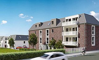 Das Appartement-Haus an der Detmolder Straße und die Büro- und Beratungsgebäude weiter hinten. Grafik: Pappert + Weichynik - Pappert + Weichynik Das Appartement-Haus an der Detmolder Straße und die Büro- und Beratungsgebäude weiter hinten. Grafik: Pappert + Weichynik - Pappert + Weichynik
