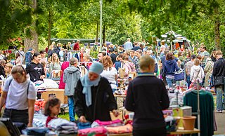 Beim Ting-Flohmarkt 2023 drängen sich die Menschen und suchen nach Schnäppchen. - Mike-Dennis Mller / www.mdm.photo Beim Ting-Flohmarkt 2023 drängen sich die Menschen und suchen nach Schnäppchen. - Mike-Dennis Mller / www.mdm.photo