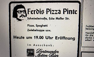 Anzeige zur Eröffnung in der NW. Es gab Pizza und...Zwiebelsuppe. - Heimo Stefula Anzeige zur Eröffnung in der NW. Es gab Pizza und...Zwiebelsuppe. - Heimo Stefula