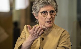 Die Bielefelder Bundestagsabgeordnete Britta Haßelmann (Bündnis 90/Die Grünen) bezieht Stellung zu einer Resolution des Deutschen Bundestages. - Jörg Dieckmann Die Bielefelder Bundestagsabgeordnete Britta Haßelmann (Bündnis 90/Die Grünen) bezieht Stellung zu einer Resolution des Deutschen Bundestages. - Jörg Dieckmann
