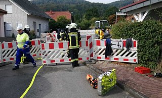 Bei Baggerarbeiten wurde in Bad Driburg eine Gasleitung beschädigt. - Burkhard Battran Bei Baggerarbeiten wurde in Bad Driburg eine Gasleitung beschädigt. - Burkhard Battran