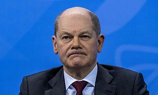Kanzler Olaf Scholz sagt nur das, was er loswerden will, egal welche Frage gestellt wird, meint unsere Autorin. - John Macdougall / Pool / AFP Kanzler Olaf Scholz sagt nur das, was er loswerden will, egal welche Frage gestellt wird, meint unsere Autorin. - John Macdougall / Pool / AFP