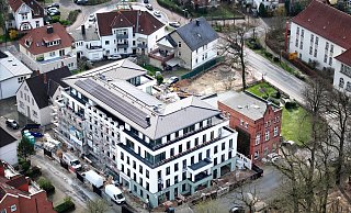 Im Sommer sollen die ersten Bewohner ins Marktquartier in Bünde einziehen. - Gerald Dunkel Im Sommer sollen die ersten Bewohner ins Marktquartier in Bünde einziehen. - Gerald Dunkel