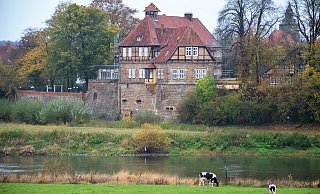 Schloss Petershagen wurde um 1306 von Bischof Gottfried von Waldeck als Wasserburg errichtet. - Oliver Plöger Schloss Petershagen wurde um 1306 von Bischof Gottfried von Waldeck als Wasserburg errichtet. - Oliver Plöger