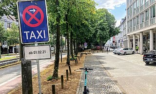 Der alternative Taxistand am Niederwall wird wieder aufgelöst. Kommende Woche können hier wieder normale Autos parken. - Jens Reichenbach Der alternative Taxistand am Niederwall wird wieder aufgelöst. Kommende Woche können hier wieder normale Autos parken. - Jens Reichenbach