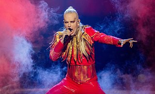 Chris Harms, Sänger von "Lord Of The Lost", steht bei den Proben zu "Eurovision Song Contest 2023 - Unser Lied für Liverpool" auf der Bühne. - Rolf Vennenbernd Chris Harms, Sänger von "Lord Of The Lost", steht bei den Proben zu "Eurovision Song Contest 2023 - Unser Lied für Liverpool" auf der Bühne. - Rolf Vennenbernd