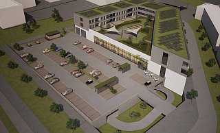 Im ersten Obergeschoss und mit Zugang zur begrünten Dachterrasse wird ein Paderborner Pflegedienst zwei Senioren-WGs im Wohn- und Gewerbekomplex in den Springbach Höfen einrichten. - Fecke Bau/Visualisierung: Büro Brockmeyer + Rüsing Im ersten Obergeschoss und mit Zugang zur begrünten Dachterrasse wird ein Paderborner Pflegedienst zwei Senioren-WGs im Wohn- und Gewerbekomplex in den Springbach Höfen einrichten. - Fecke Bau/Visualisierung: Büro Brockmeyer + Rüsing