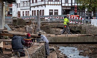 Bad Münstereifel im November 2021. Damals waren die Spuren der Flut im Juni 2021 noch deutlich sichtbar. - Marius Becker Bad Münstereifel im November 2021. Damals waren die Spuren der Flut im Juni 2021 noch deutlich sichtbar. - Marius Becker