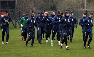 Das Team des FC Gütersloh absolvierte am Sonntag im Hotel Klosterpforte eine Trainingseinheit mit Spaßfaktor. - Gregor Winkler Das Team des FC Gütersloh absolvierte am Sonntag im Hotel Klosterpforte eine Trainingseinheit mit Spaßfaktor. - Gregor Winkler