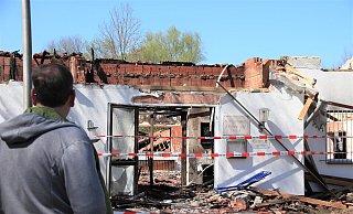 Die Trümmer des Schützenhauses: Ein Sachbearbeiter der Versicherung hat das Gebäude untersucht. - David Schellenberg Die Trümmer des Schützenhauses: Ein Sachbearbeiter der Versicherung hat das Gebäude untersucht. - David Schellenberg