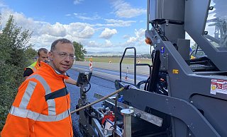 Thomas Fischer von Straßen NRW auf der Baustelle. - Dirk Windmöller Thomas Fischer von Straßen NRW auf der Baustelle. - Dirk Windmöller