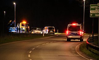 Die Polizei hat die Zufahrt von der Birne auf die Portastraße abgeriegelt. Vorübergehend kommt es dadurch zu Staus. - Henning Wandel Die Polizei hat die Zufahrt von der Birne auf die Portastraße abgeriegelt. Vorübergehend kommt es dadurch zu Staus. - Henning Wandel