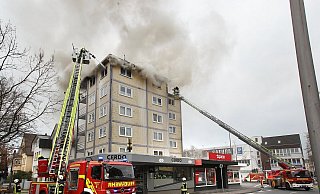 Brennende Hochhäuser wie hier am Lübbertor ist das Grauen vieler Menschen. - Frank-Michael Kiel-Steinkamp Brennende Hochhäuser wie hier am Lübbertor ist das Grauen vieler Menschen. - Frank-Michael Kiel-Steinkamp