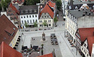 Von oben: Der Neuer Markt aus einem Turmfenster der Johanniskirche gesehen. Archivfoto: Frank-Michael Kiel-Steinkamp - Frank-Michael Kiel-Steinkamp Von oben: Der Neuer Markt aus einem Turmfenster der Johanniskirche gesehen. Archivfoto: Frank-Michael Kiel-Steinkamp - Frank-Michael Kiel-Steinkamp