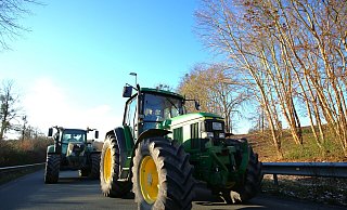 Überall demonstrierten die Landwirte am Montag. - Ilka Gülker Überall demonstrierten die Landwirte am Montag. - Ilka Gülker