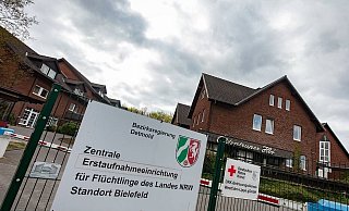 Die Flüchtlingsunterkunft am Oldentruper Hof. - Mike-Dennis Müller (Archiv) Die Flüchtlingsunterkunft am Oldentruper Hof. - Mike-Dennis Müller (Archiv)