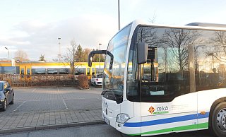 Ein Bus der Mindener Kreisbahnen (mkb) war am Mittwochmorgen in einen Auffahrunfall verwickelt. - Joern Spreen-Ledebur Ein Bus der Mindener Kreisbahnen (mkb) war am Mittwochmorgen in einen Auffahrunfall verwickelt. - Joern Spreen-Ledebur