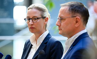 Die AfD-Vorsitzenden Alice Weidel und Tino Chrupalla. - Bernd von Jutrczenka Die AfD-Vorsitzenden Alice Weidel und Tino Chrupalla. - Bernd von Jutrczenka