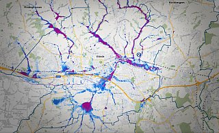 Die Starkregengefährdungskarte für Bünde ist jetzt online. Foto: Stadt Bünde - Stadt Bünde Die Starkregengefährdungskarte für Bünde ist jetzt online. Foto: Stadt Bünde - Stadt Bünde
