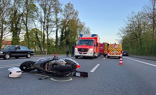 Der 42-jährige Rollerfahrer wurde bei dem Zusammenstoß schwer verletzt. - Thorsten Heß Der 42-jährige Rollerfahrer wurde bei dem Zusammenstoß schwer verletzt. - Thorsten Heß