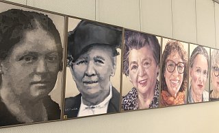 Die porträtierten Salzufler Frauen sind (von links) Johanne Hoffmann, Margarethe Ruge, Mia Hunecke, Janina Klassen, Ute Frevert und Leonie Baumann. - Alexandra Schaller Die porträtierten Salzufler Frauen sind (von links) Johanne Hoffmann, Margarethe Ruge, Mia Hunecke, Janina Klassen, Ute Frevert und Leonie Baumann. - Alexandra Schaller
