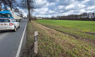 Zwischen dem Acker recht im Bild, der bebaut werden soll, und der Gütersloher Straße zieht sich eine Allee hoher Linden. Ein Teil soll gefällt werden, um auf der B61 Zufahrten zu einem neuen Gewerbegebiet anlegen zu können. - Andreas Zobe Zwischen dem Acker recht im Bild, der bebaut werden soll, und der Gütersloher Straße zieht sich eine Allee hoher Linden. Ein Teil soll gefällt werden, um auf der B61 Zufahrten zu einem neuen Gewerbegebiet anlegen zu können. - Andreas Zobe