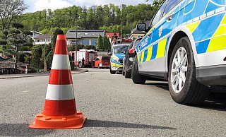 Die Polizei Höxter hat weiträumig um das Gasleck in Beverungen herum abgesperrt. - Dieter Scholz Die Polizei Höxter hat weiträumig um das Gasleck in Beverungen herum abgesperrt. - Dieter Scholz