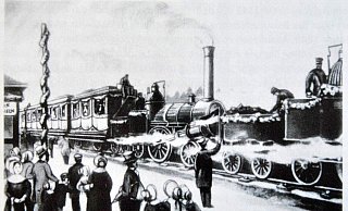 Fotos gab es noch nicht: Dieses zeitgenössische Bild ist das einzige Dokument, das die Einfahrt des "Planzuges 1" am 15. Oktober 1847 in Gütersloh zeigt. - DB-Generalvertretung Bielefeld / Stadtarchiv Gütersloh Fotos gab es noch nicht: Dieses zeitgenössische Bild ist das einzige Dokument, das die Einfahrt des "Planzuges 1" am 15. Oktober 1847 in Gütersloh zeigt. - DB-Generalvertretung Bielefeld / Stadtarchiv Gütersloh