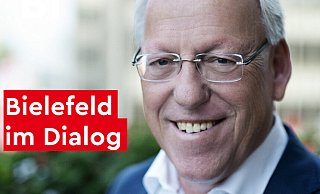 Auf der städtischen Homepage bittet Oberbürgermeister Pit Clausen um Themenvorschläge für den Bürgerdialog. - Stadt Bielefeld Auf der städtischen Homepage bittet Oberbürgermeister Pit Clausen um Themenvorschläge für den Bürgerdialog. - Stadt Bielefeld