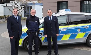 Polizeidirektor Christian Brenski (v. l.), Polizeihauptkommissar Dirk Deselaers, Erster Polizeihauptkommissar Hubertus Albers. - Polizei Polizeidirektor Christian Brenski (v. l.), Polizeihauptkommissar Dirk Deselaers, Erster Polizeihauptkommissar Hubertus Albers. - Polizei