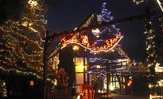 Mehr als 100.000 kleine Lämpchen werden Haus und Grundstück in der Masper Straße 5 wieder in ein weihnachtliches Lichtermeer tauchen. - NICOLE ELLERBRAKE Mehr als 100.000 kleine Lämpchen werden Haus und Grundstück in der Masper Straße 5 wieder in ein weihnachtliches Lichtermeer tauchen. - NICOLE ELLERBRAKE