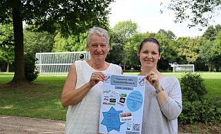 Martina Heimsath, 2. Vorsitzende des TV Obernbeck, und Jennifer Heimsath, Geschäftsführerin, laden herzlich zum großen Fest im Spor- und Freizeitpark ein. - Judith Gladow Martina Heimsath, 2. Vorsitzende des TV Obernbeck, und Jennifer Heimsath, Geschäftsführerin, laden herzlich zum großen Fest im Spor- und Freizeitpark ein. - Judith Gladow