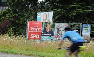 An vielen Orten hatten Parteien wie hier in Levern für die Europawahl plakatiert. Deutlich weniger Beachtung als bei der Europawahl 2019 fanden die Ampel-Parteien. Die Grünen stürzten regelrecht ab. - Joern Spreen-Ledebur An vielen Orten hatten Parteien wie hier in Levern für die Europawahl plakatiert. Deutlich weniger Beachtung als bei der Europawahl 2019 fanden die Ampel-Parteien. Die Grünen stürzten regelrecht ab. - Joern Spreen-Ledebur