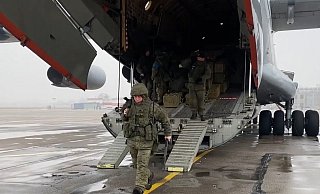 Russische Truppen haben den Militäreinsatz in Kasachstan unterstützt, um die Unruhen zu beenden. - picture alliance/dpa/Russian Defence Ministry Russische Truppen haben den Militäreinsatz in Kasachstan unterstützt, um die Unruhen zu beenden. - picture alliance/dpa/Russian Defence Ministry