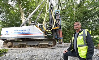 Derzeit laufen die Arbeiten für die Errichtung der Stützpfeiler. - Jens Dünhölter Derzeit laufen die Arbeiten für die Errichtung der Stützpfeiler. - Jens Dünhölter