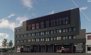 So soll nach den Planungen die neue Kreisfeuerwehrzentrale aussehen. Wo sie aber stehen wird, ist derzeit offen. - Realisierung Planquadrat Architekten So soll nach den Planungen die neue Kreisfeuerwehrzentrale aussehen. Wo sie aber stehen wird, ist derzeit offen. - Realisierung Planquadrat Architekten