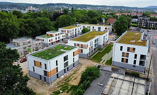 Auf dem rund 11.000 Quadratmeter großen Areal ist ein komplettes Quartier mit 88 Wohnungen entstanden. Die meisten Gebäude sind bereit für den Einzug. - Eike J. Horstmann Auf dem rund 11.000 Quadratmeter großen Areal ist ein komplettes Quartier mit 88 Wohnungen entstanden. Die meisten Gebäude sind bereit für den Einzug. - Eike J. Horstmann