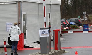 Das neue Corona-Testzentrum der Mühlenkreiskliniken am Krankenhaus Bad Oeynhausen ist geöffnet. - Ulf Hanke Das neue Corona-Testzentrum der Mühlenkreiskliniken am Krankenhaus Bad Oeynhausen ist geöffnet. - Ulf Hanke