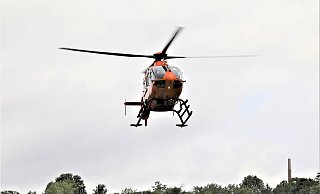 Der Rettungshubschrauber war alarmiert worden. - Simone Flörke Der Rettungshubschrauber war alarmiert worden. - Simone Flörke