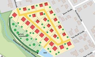 So sieht der Gestaltungsplan zum Bebauungsplan "Steinbreede" aus. An der Unterseite ist noch ein Teil des Blumengroßhandels darstellt, der umgestaltet werden müsste, damit eine Erschließung über die Stiftstraße möglich ist. - Jürgen Schultheiß So sieht der Gestaltungsplan zum Bebauungsplan "Steinbreede" aus. An der Unterseite ist noch ein Teil des Blumengroßhandels darstellt, der umgestaltet werden müsste, damit eine Erschließung über die Stiftstraße möglich ist. - Jürgen Schultheiß