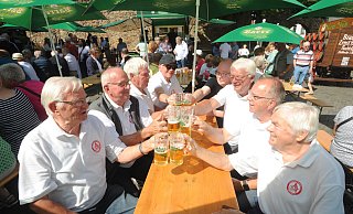 Die "Lustigen Heideböcke" aus Oppenwehe sind seit 15 Jahren Stammgast auf dem Lübbecker Bierbrunnenfest. - Joern Spreen-Ledebur Die "Lustigen Heideböcke" aus Oppenwehe sind seit 15 Jahren Stammgast auf dem Lübbecker Bierbrunnenfest. - Joern Spreen-Ledebur