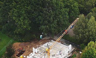 Derzeit wird der Rohbau zum neuen Kita-Gebäude in Dünne erstellt. - Gerald Dunkel Derzeit wird der Rohbau zum neuen Kita-Gebäude in Dünne erstellt. - Gerald Dunkel