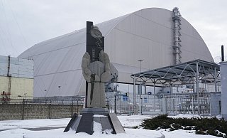 Die Abdeckung des beschädigten Reaktors im Kernkraftwerk Tschernobyl, der sogenannte Sarkophag. - Bryan Smith Die Abdeckung des beschädigten Reaktors im Kernkraftwerk Tschernobyl, der sogenannte Sarkophag. - Bryan Smith