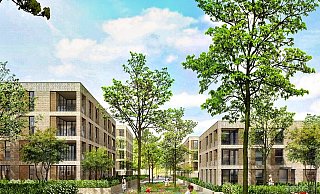 So sollen die Gebäude im Alanbrooke-Quartier später aussehen. Für die meisten davon brauchen die Mieter einen Wohnberechtigungsschein. - WGP/Stadt Paderborn So sollen die Gebäude im Alanbrooke-Quartier später aussehen. Für die meisten davon brauchen die Mieter einen Wohnberechtigungsschein. - WGP/Stadt Paderborn