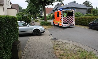 Der Unfall ereignete sich an der Einmündung Sandweg/ Am Urnenfeld. - Polizei Minden-Lübbecke Der Unfall ereignete sich an der Einmündung Sandweg/ Am Urnenfeld. - Polizei Minden-Lübbecke