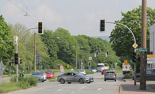 Die Ampel auf der Mindener Straße, Zum Rehmer Eck ist nach einem Unfall ausgefallen,. - Ulf Hanke Die Ampel auf der Mindener Straße, Zum Rehmer Eck ist nach einem Unfall ausgefallen,. - Ulf Hanke